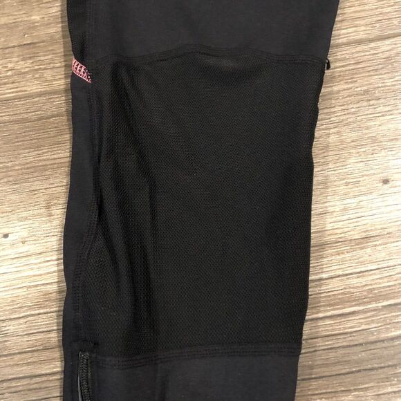 2XU Compression Leggings Small Black Pink Stitch Pocket Zipper Ankles Drawstring - Picture 11 of 12